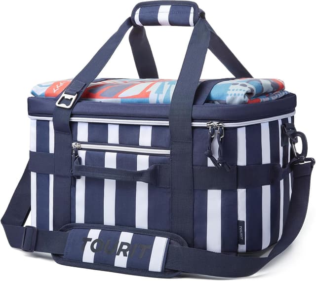 Detalle de TOURIT Soft Sided Cooler Bag (48/60 Cans) — Insulated, Collapsible & Leakproof