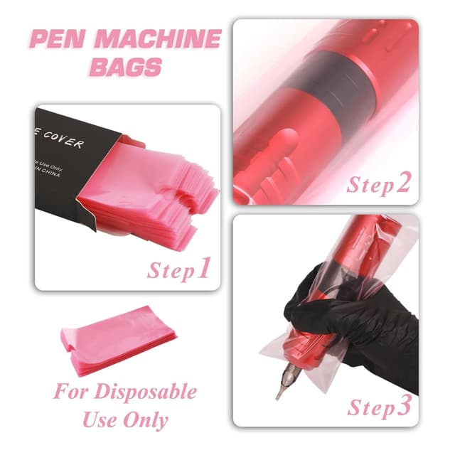 Thumbnail 4 de Rayyl Tattoo Stift Cover 200 Stück, 6,5x18 cm