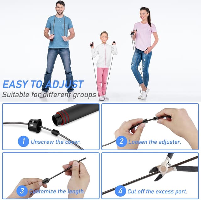 Thumbnail 5 de Blukar Speed Jump Corda regolabile per fitness