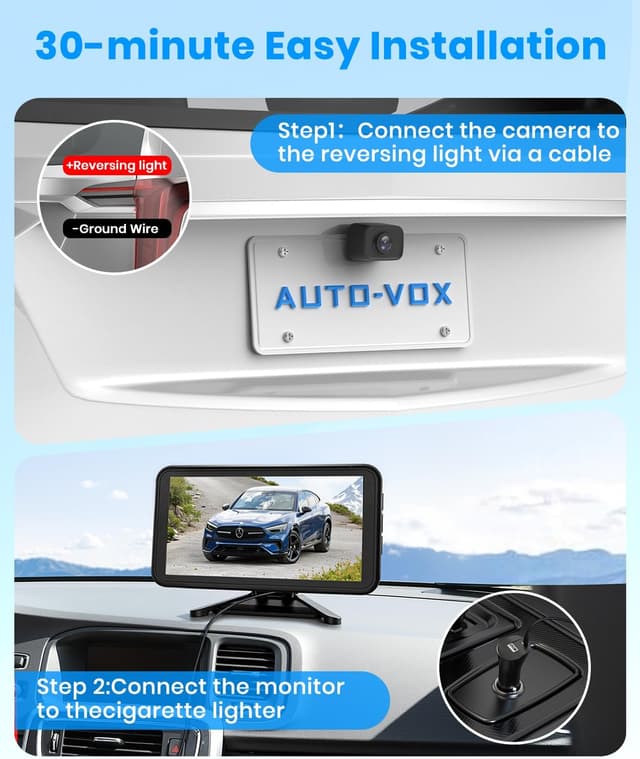 Detalle 2 de AUTO-VOX Wireless Backup Camera 5" Monitor