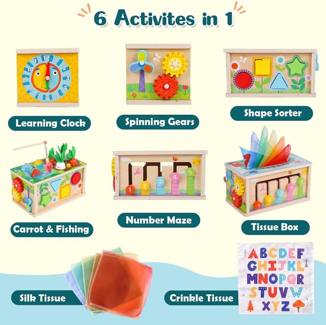 Detalle 2 de Montessori Motorikspielzeug 6 in 1