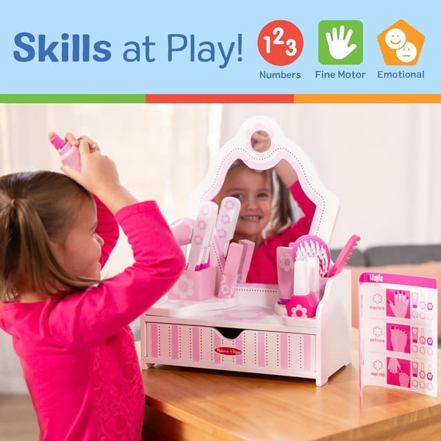 Thumbnail 5 de Melissa & Doug Wooden Beauty Salon 18-piece 🎀