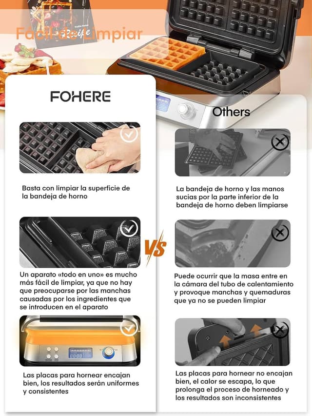 Thumbnail 3 de Gofrera Belga 1600 W Double Inteligent Pro 🍽