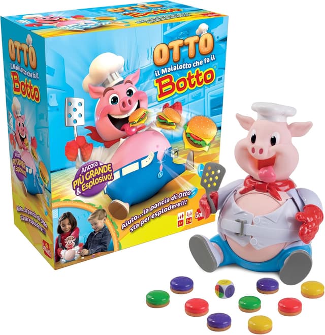 Detalle de Goliath Otto il Maialotto + Puzzle (Esclusiva Amazon) – Gioco da tavolo per bambini 4+