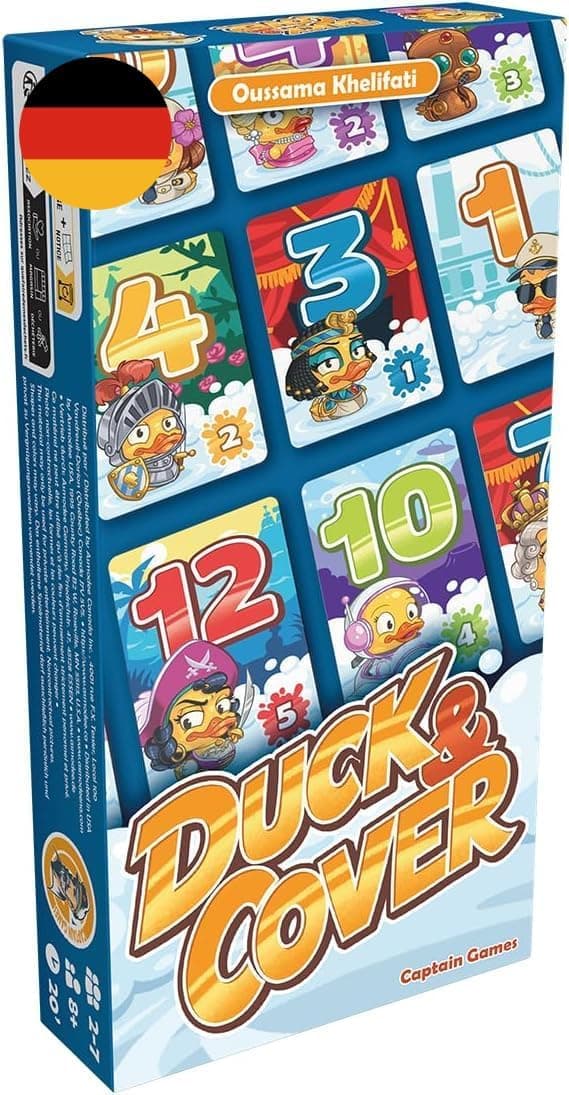 Detalle de Captain Games Duck and Cover Party Card Game (Ages 7+, 2–7 Players, ~30-Minute Rounds)
