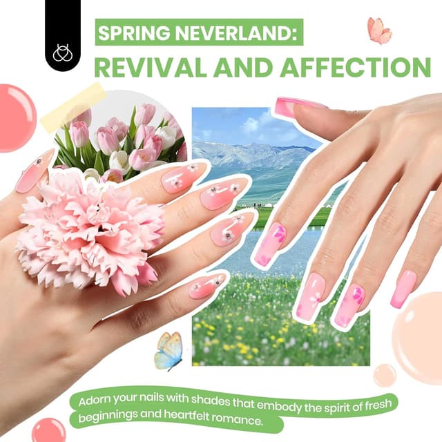 Detalle de Beetles Gel-Nagellack-Set mit UV-Licht (85-teilig) – 55 Farben + Deko für DIY-Maniküre zu Hause