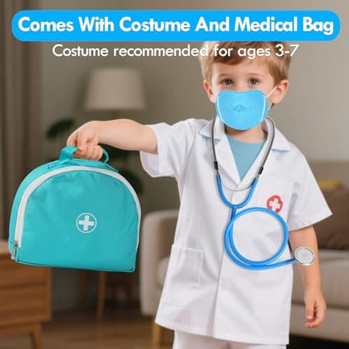 Detalle 2 de Lehoo Castle Maletín Médico para juego de rol (Doctoras y Doctores) con 36 piezas, niños desde 3 años