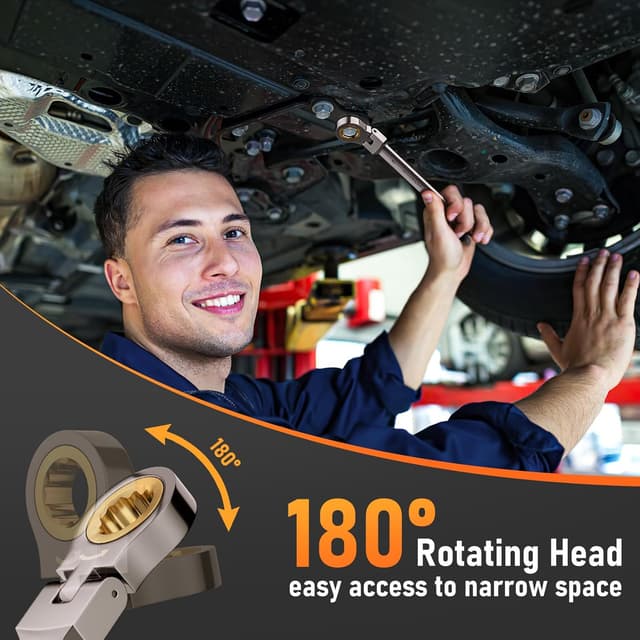 Detalle 2 de SS Shovan ratchet spanner set 8PCS, 8 to 19mm