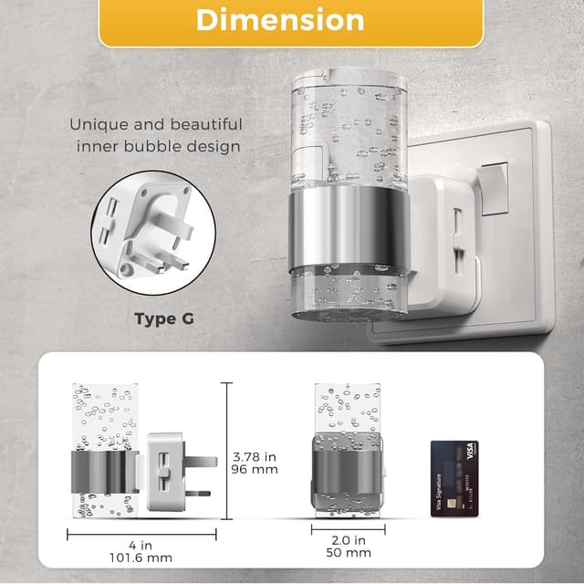 Thumbnail 6 de LOHAS-LED Acrylic Plug-in Night Light with Dusk to Dawn Sensor & Adjustable Brightness (Warm White 3000K) – 1 Pack