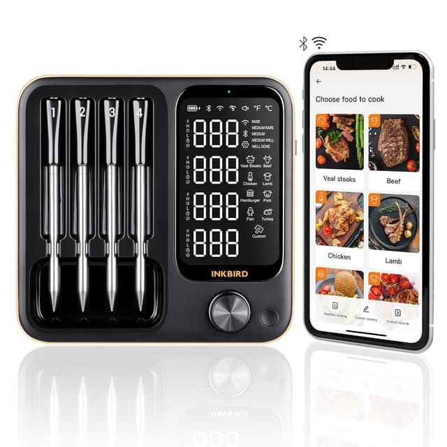 Detalle de INKBIRD Wireless Meat Thermometer 4-Probe ๐