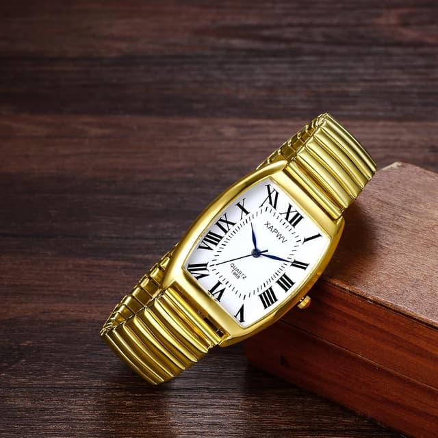 Detalle 2 de Avaner Uhren Damen Rechteckig Stretchband – elastische Armbanduhr mit großen Ziffern