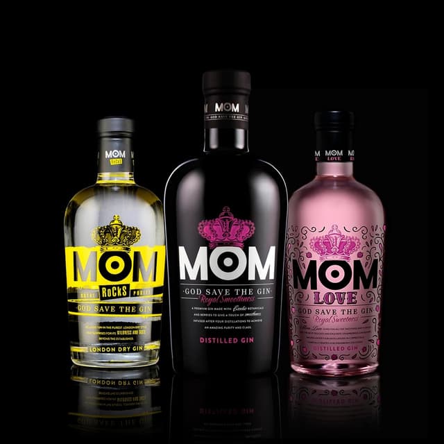 Detalle de MOM GOD SAVE THE GIN Rocks - Ginebra Premium 🍸 700 ml