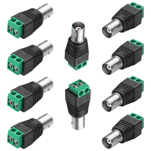 Detalle 2 de MEIRIYFA BNC Balun Adapter 10er Set für CCTV
