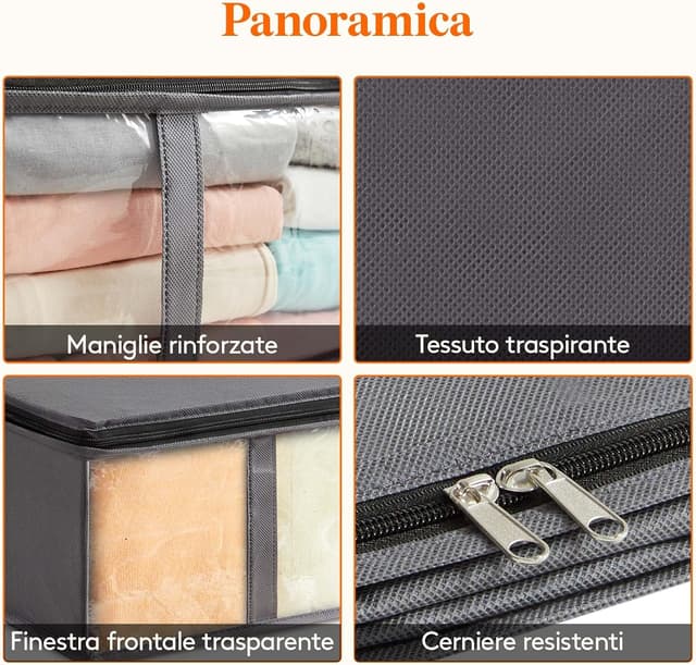 Detalle de Lifewit organizer sotto letto 40 L 3 pezzi