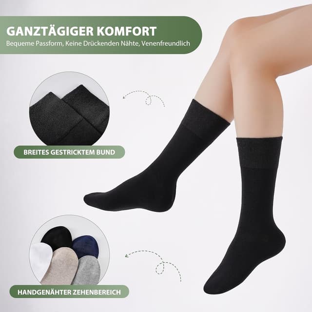 Detalle de Niorasen Bambus-Diabetikersocken 6 Paar
