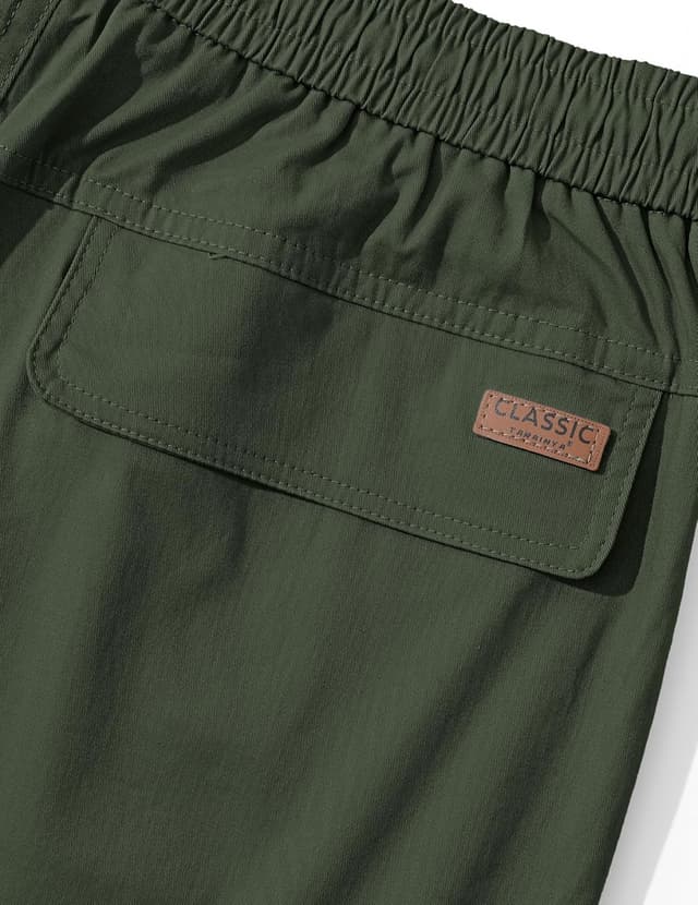 Detalle de TARAINYA Cargohose Herren aus Baumwolle mit Stretch, Baggy Fit und Kordelzug