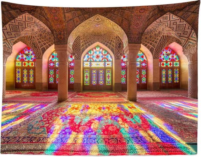 Detalle de BELECO 2.1 x 1.5m Moroccan fabric backdrop for weddings, parties and portraits