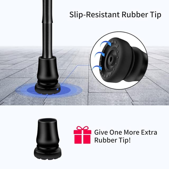 Thumbnail 5 de OOCOME Höhenverstellbarer Gehstock mit Licht 77–90 cm