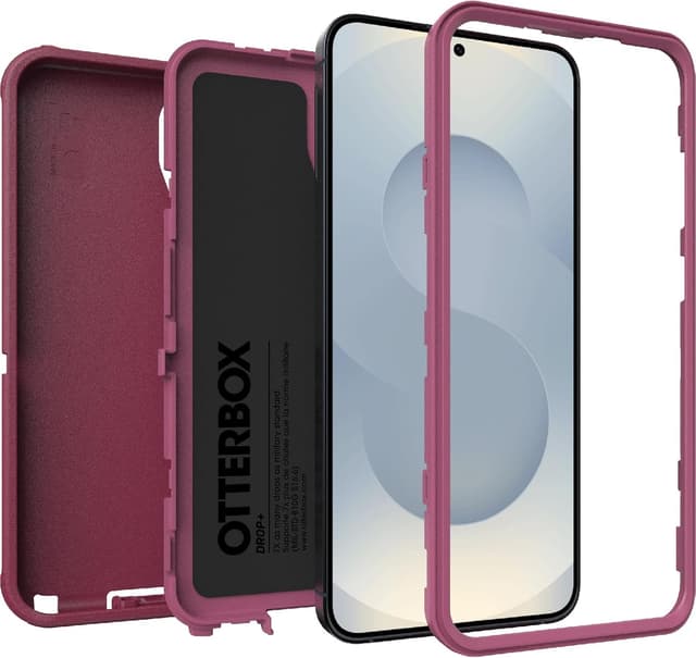 Detalle de OtterBox Defender pour Samsung Galaxy S25+ : coque antichoc ultra-robuste rose