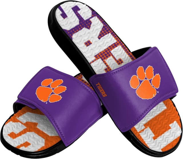 Detalle de FOCO NCAA College Team Logo Athletic Sport Shower Flip Flop Gel Slides Sandal (9-10 US)