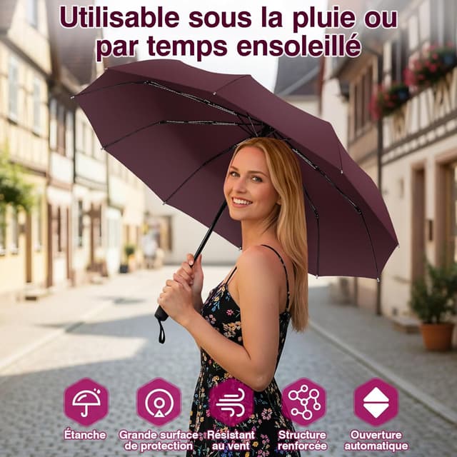 Detalle 2 de ZOMAKE Parapluie compact coupe-vent 32 cm