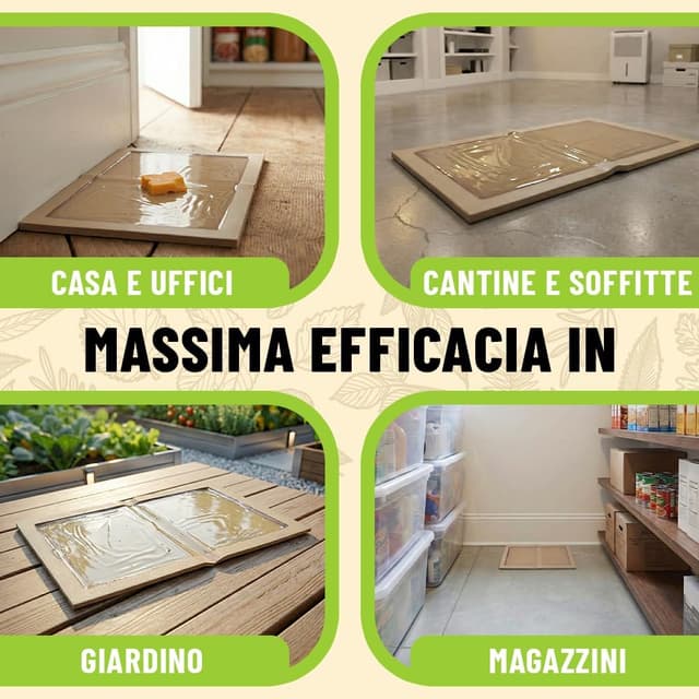 Detalle de Bioexxe Tavoletta adesiva per topi con aroma alimentare: 4 trappole ad alta tenuta per uso interno ed esterno