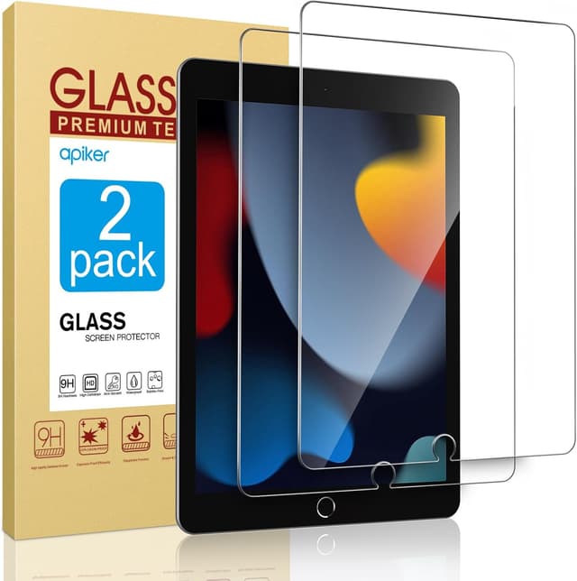 Detalle de apiker 2-Pack Tempered Glass Screen Protector for iPad 7th–9th Gen (10.2")