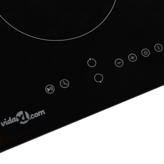 Detalle de VIDAXL Placa vitrocerámica 2 zonas 30 cm