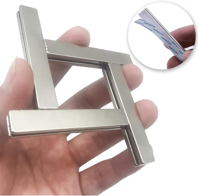Detalle de FINDMAG 10er-Set Neodym-Stabmagnete 60 x 10 x 3 mm mit doppelseitigem Klebeband