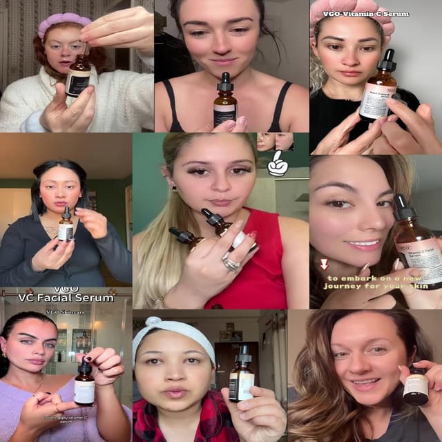 Detalle de VGO Vitamin C Serum for Face (Hyaluronic Acid + Vitamin E) — Anti-Aging Hydration for All Skin Types