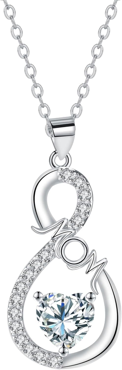 Detalle de Collier J.MUEN pour femme en argent sterling 925 avec pendentif (45+5 cm) — coffret cadeau inclus