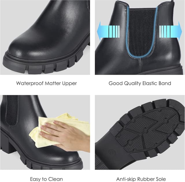 Detalle 2 de Athlefit Chelsea Boots 2.3in Chunky Heel