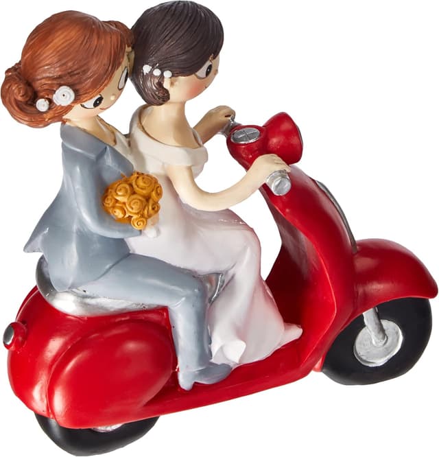 Thumbnail 2 de Mopec Y961 Figurine gâteau Couple mariées 17 cm