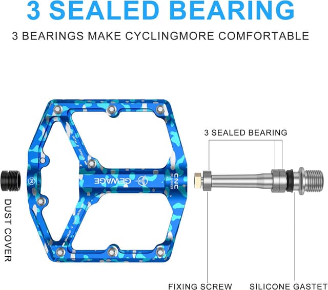 Thumbnail 3 de GEWAGE Pedali bici piatti 332 g