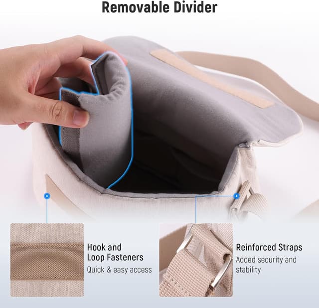 Detalle de NEEWER Waterproof Camera Bag (170g) – compact travel case for DSLR lenses & small accessories