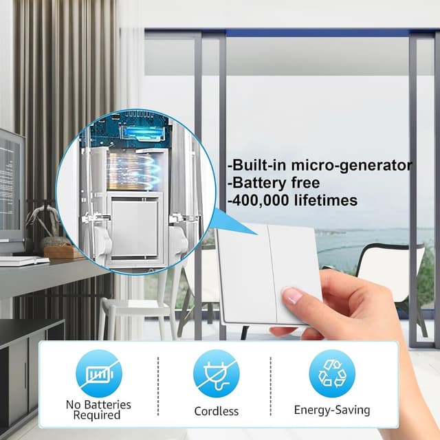 Thumbnail 2 de ECO-NEWLEAF Kinetic Wireless Switch and Receiver