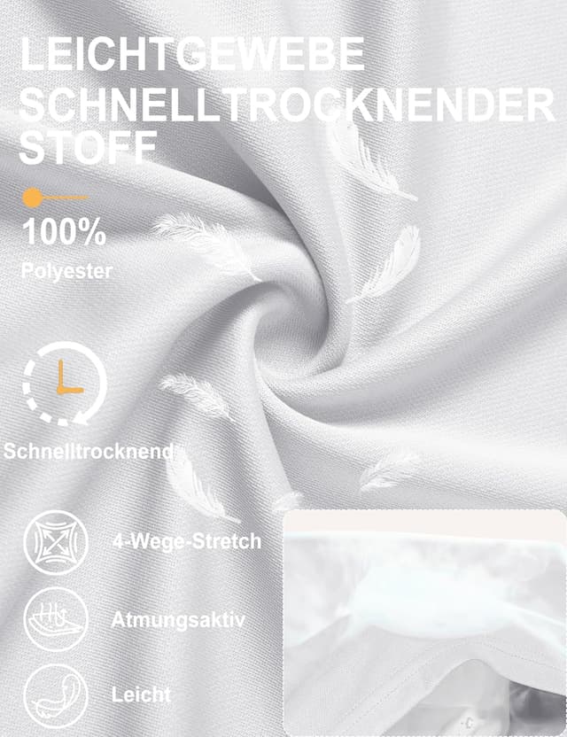 Detalle de TACVASEN Herren Poloshirt Kurzarm – schnelltrocknend, atmungsaktiv und für Sport & Freizeit