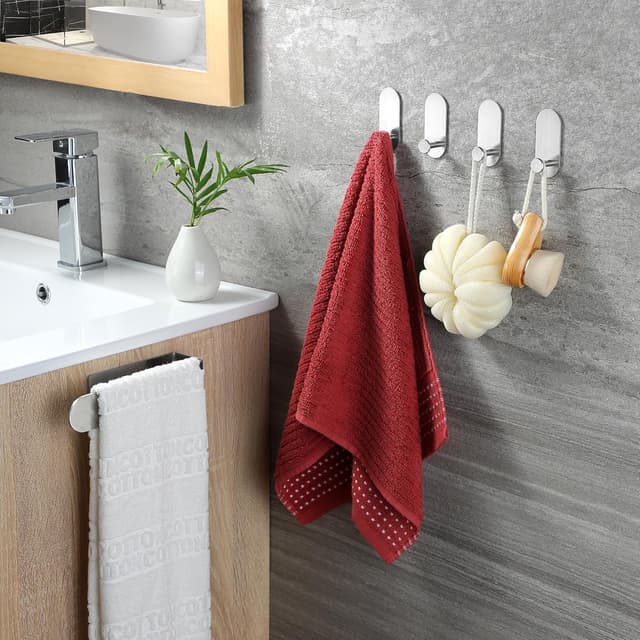 Detalle 2 de Taozun towel rail with 4 hooks, SUS 304