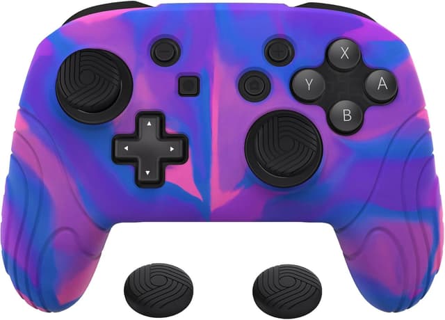 Detalle de PlayVital Samurai Edition Ergonomic Silicone Skin Protective Case for Nintendo Switch Pro, Soft Anti-Slip Controller Grip Protector for Nintendo Switch Pro with Thumb Grips - Pink & Purple & Blue
PlayVital Samurai Edition Ergonomic Silicone Skin P…