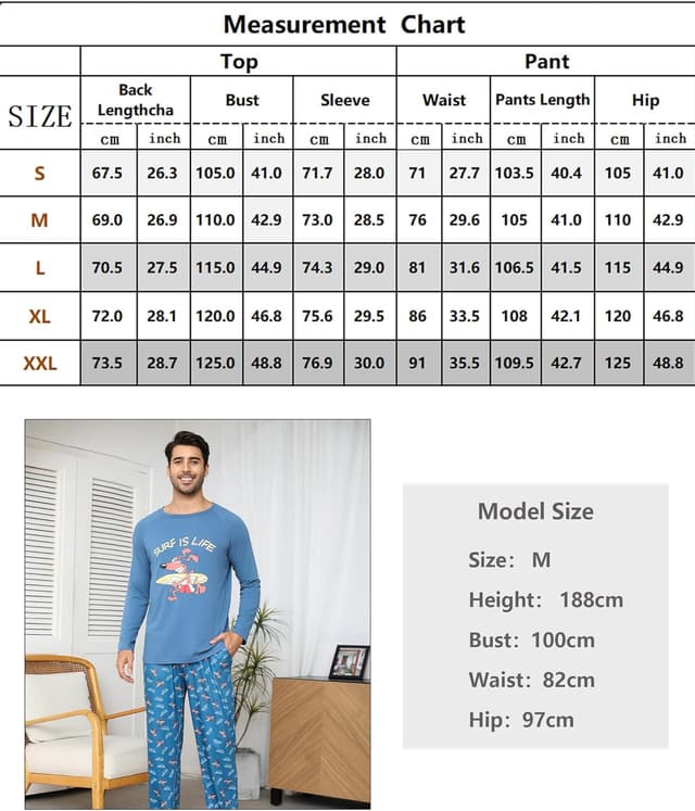 Thumbnail 5 de Jahetuul Pijama Hombre Invierno Algodón