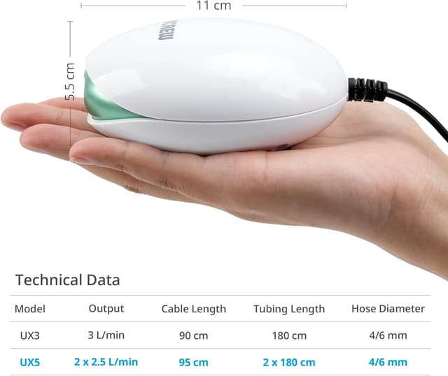 Detalle 1 de NICREW UFO air pump 2.5W for up to 400 L