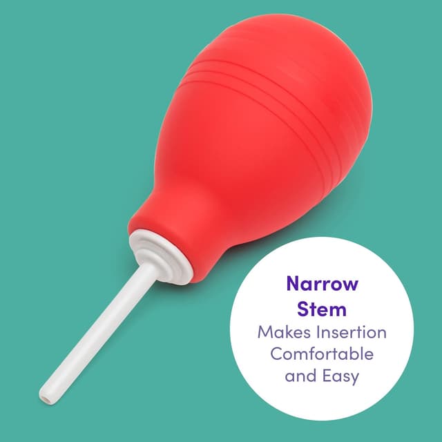 Thumbnail 3 de Lovehoney Red Anal Douche Bulb Slim Nozzle 225ml