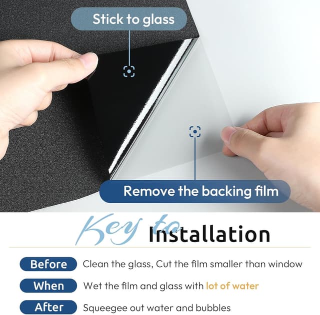 Thumbnail 4 de rabbitgoo Blackout Window Film 17.5 x 78.7 Inches