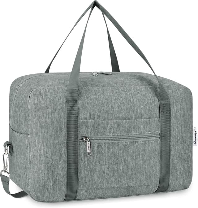 Detalle de Narwey T3202 20L Grey Foldable Underseat Travel Duffel Bag (Ryanair cabin size compatible) with Shoulder Strap