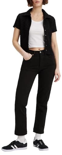 Imagen de Levi's 501 Crop Vaqueros Black Sprout 30W/26L Mujer en OfertitasTOP