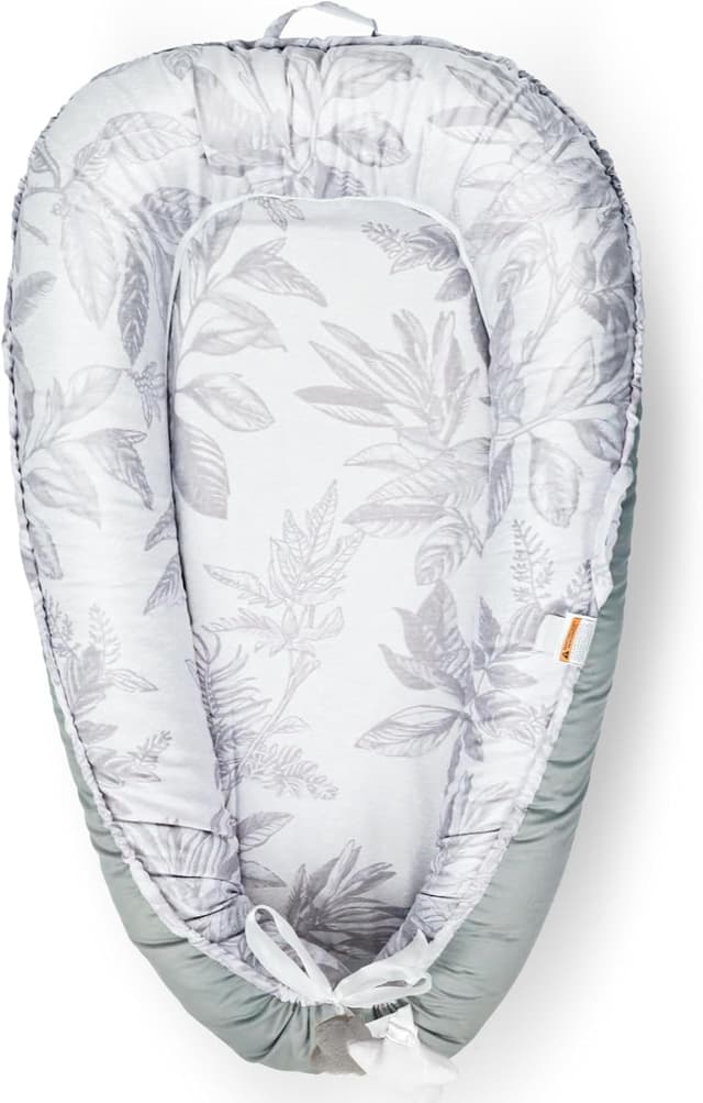 Detalle de Wdmiya Baby Nest Pod for Newborn (0–12 months) – 100% Cotton Baby Lounger in Grey