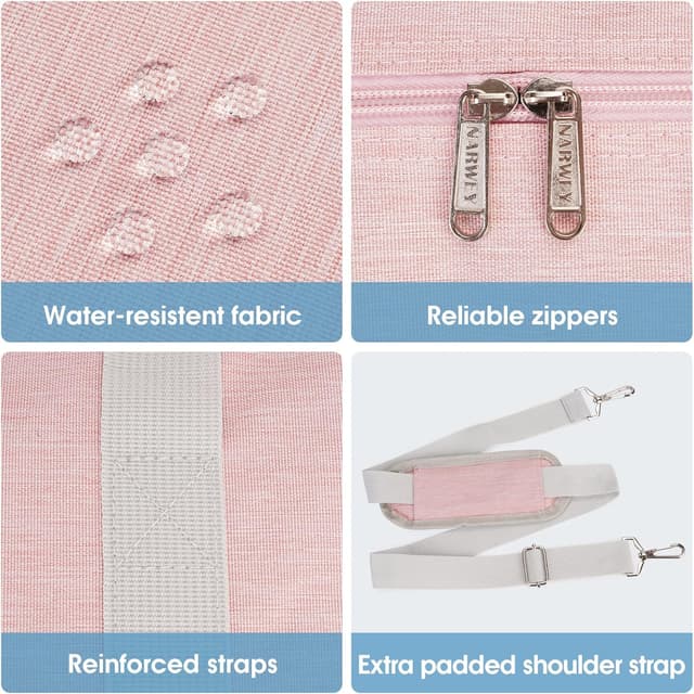 Detalle 2 de Narwey Easyjet cabin bag underseat foldable travel duffel holdall tote 30L (Pink) 45x36x20cm