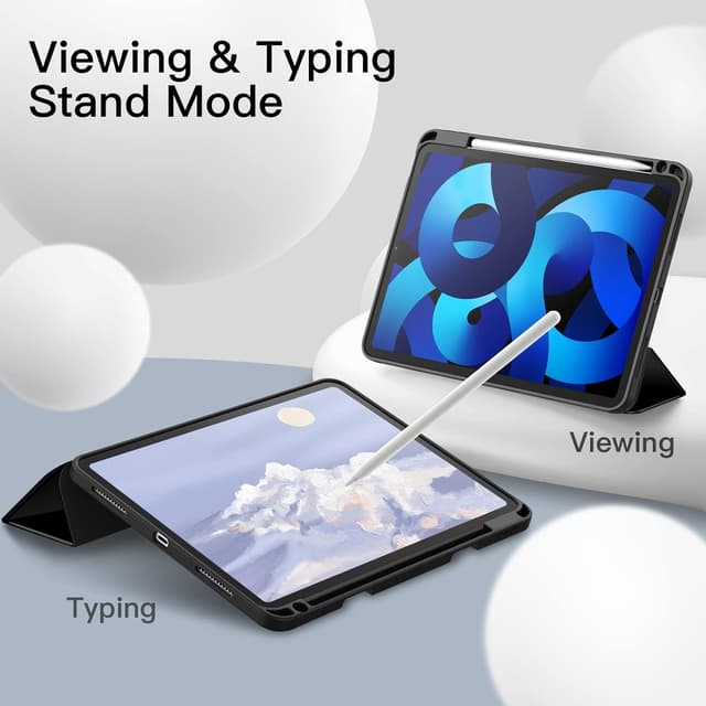 Thumbnail 6 de JETech Hülle für iPad Air 11 Zoll mit Stifthalter (weiches TPU, Auto Wachen/Schlafen) – Schwarz