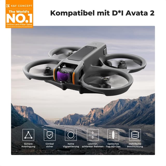 Thumbnail 1 de K&F CONCEPT Avata 2 ND Filter Set ND8–ND64
