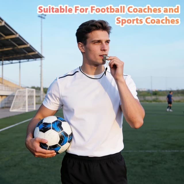 Detalle de AYESY Fischietti sportivi in acciaio inox (set da 3) con cartellini arbitro